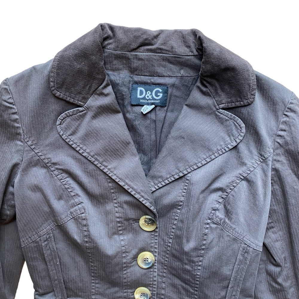 Dolce And Gabbana D&G Jacket Button Down Brown Bl… - image 2